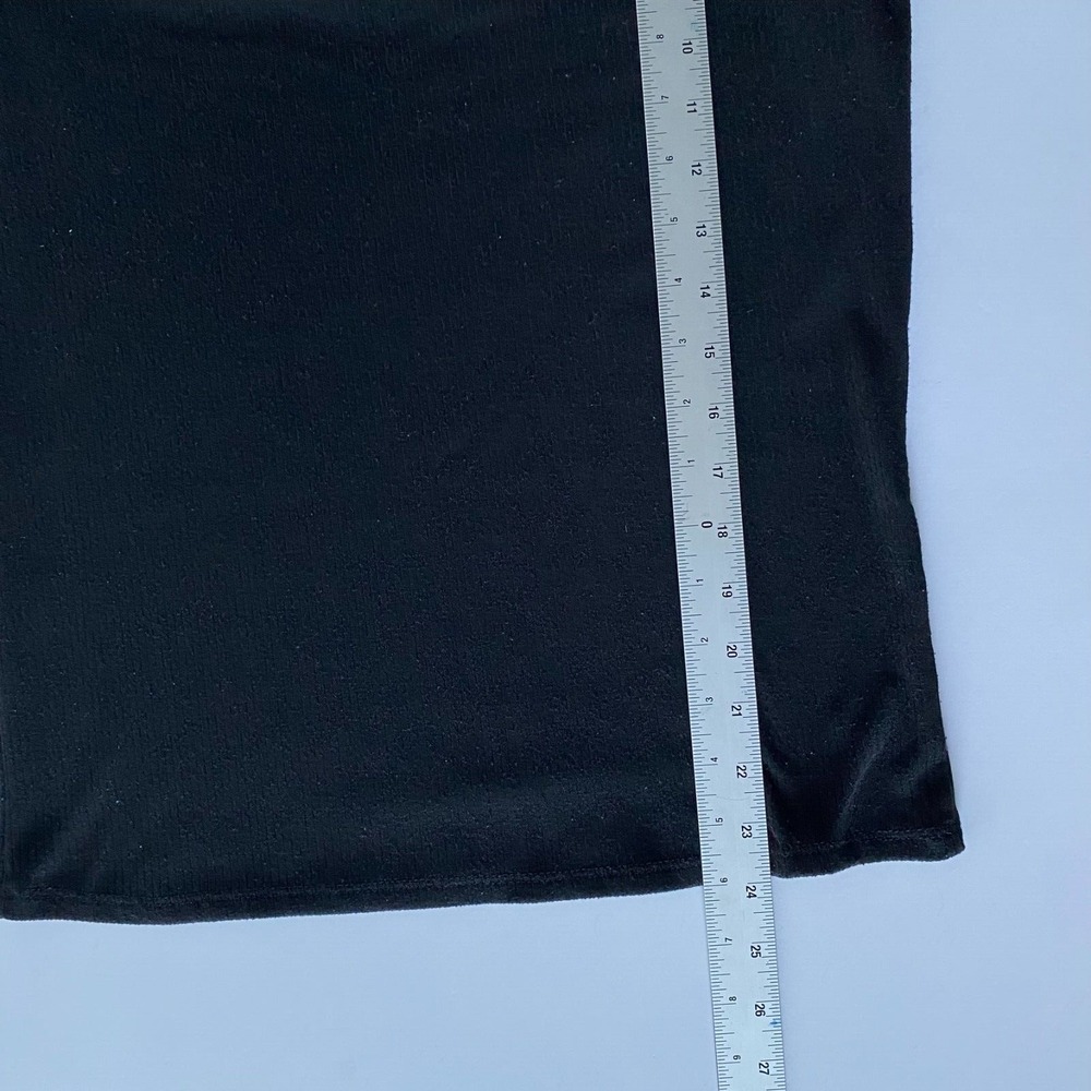 Willow Ribbed Cutout Top Womens XL Black Excellent Mock Neck Long Sleeve 6151 - Picture 6 of 8